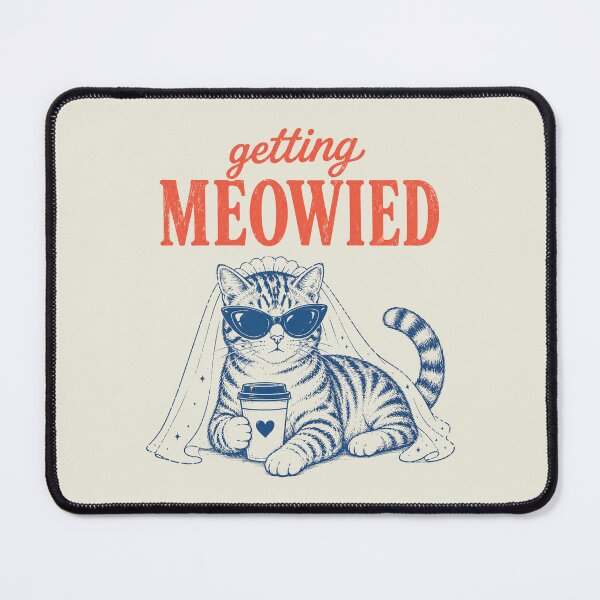 Item preview, Funny Getting Meowied, Cat Bride, Cat Wedding designed and sold by haloochichi.