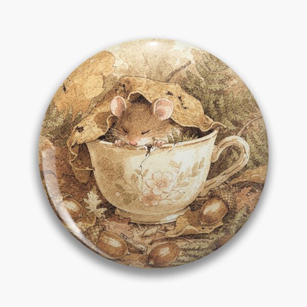 Item preview, Dormouse Napping in a Teacup designed and sold by PictorialWhimsy.