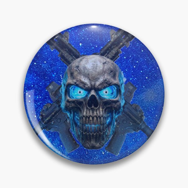 Artikelvorschau, Totenkopf mit gekreuzten Gewehren, Sternennacht entworfen und verkauft von InkShiftLabs.