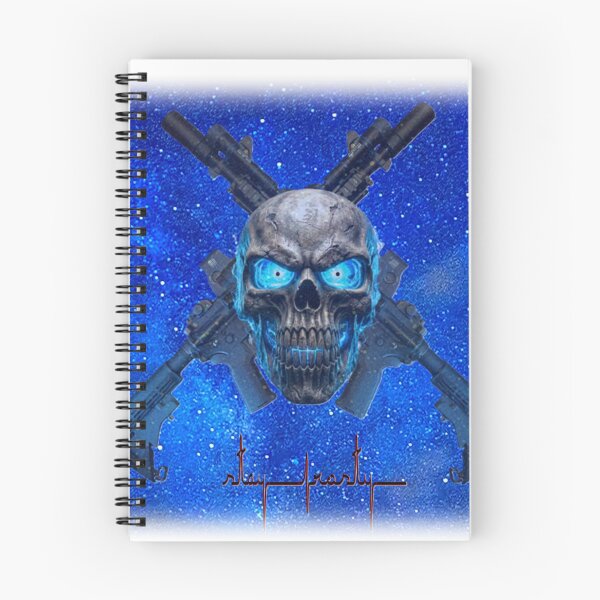 Item preview, Crossed Rifles skull starry night designed and sold by InkShiftLabs.