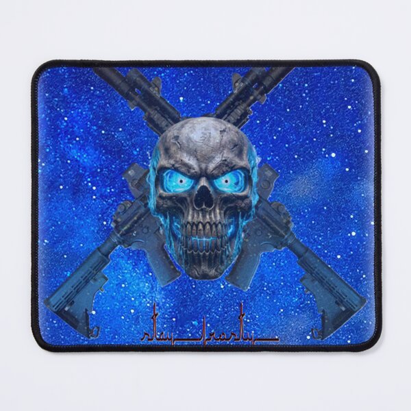 Item preview, Crossed Rifles skull starry night designed and sold by InkShiftLabs.