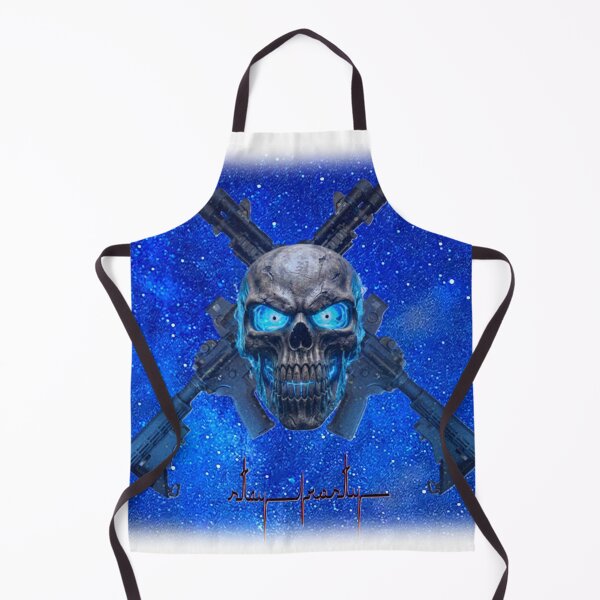 Item preview, Crossed Rifles skull starry night designed and sold by InkShiftLabs.