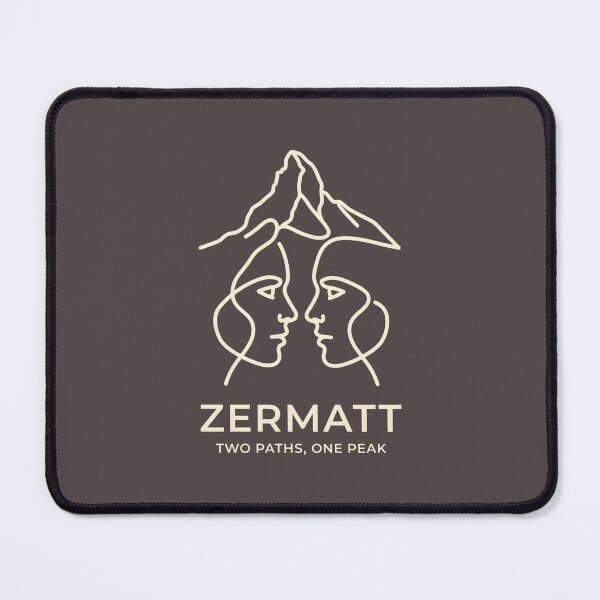 Item preview, Zermatt Switzerland - Alpine Hiking One Line Art designed and sold by SplashTastic.