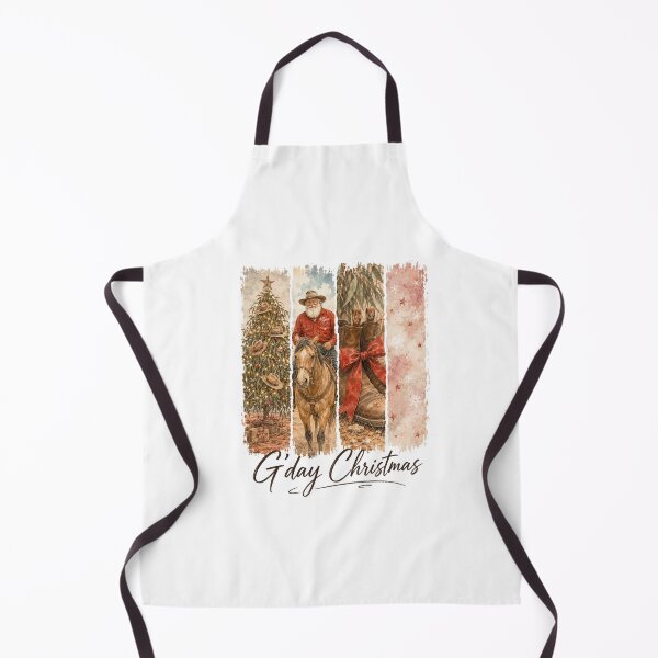 Item preview, G'day Christmas Aussie Country Christmas Cowboy Santa Tee Gum Tree Cowboy Horse Boots Australia designed and sold by Yellowriversss.