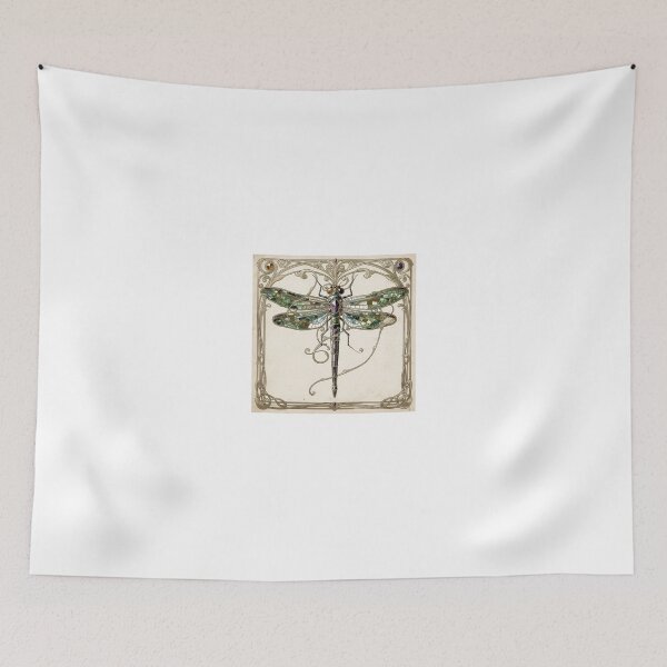 Item preview, Art Nouveau Dragonfly in Stained Glass designed and sold by PictorialWhimsy.