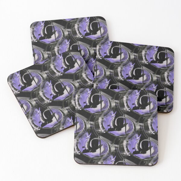 Item preview, Retro Circle Swirl in Black and Purple designed and sold by Artistestella.