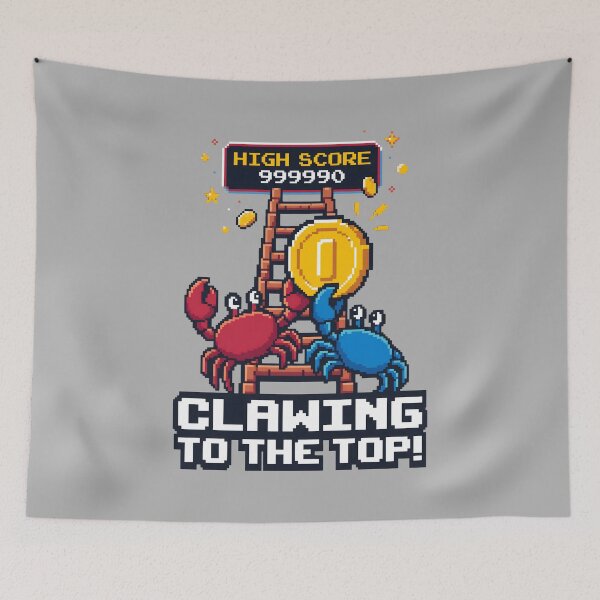 Item preview, Pixel Art Crab - Retro Gaming Gamer Gift designed and sold by SplashTastic.