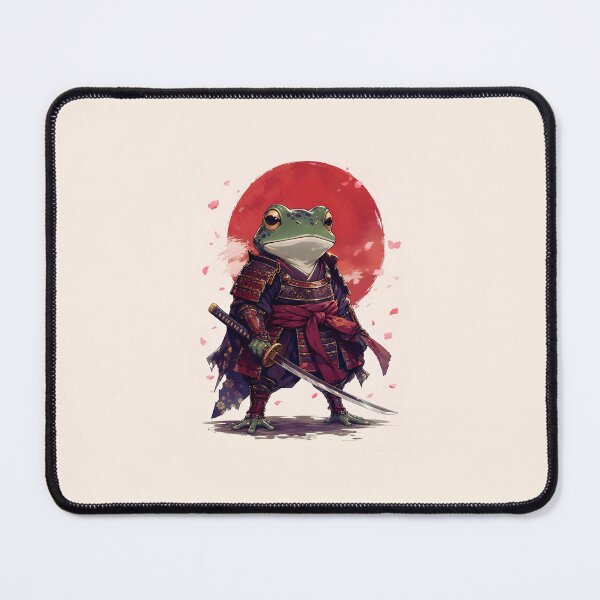 Item preview, Samurai Frog with Katana - Japanese Bushido Ukiyo-e Warrior Art designed and sold by Knacky Print.