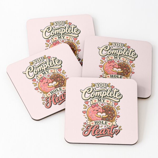 Item preview, You Complete My Hole Heart – Cute Donut Love Pun designed and sold by 50Pxels.