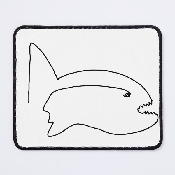 Item preview, Minimalist Piranha Continuous Line Drawing designed and sold by urnit.