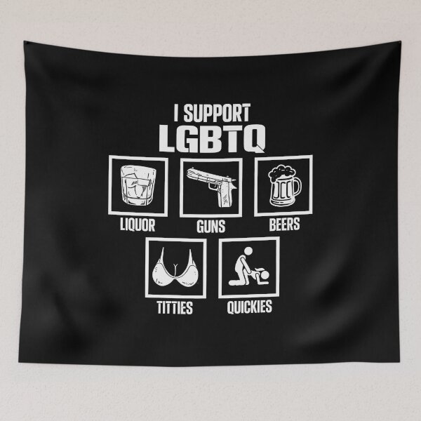 Item preview, I Support LGBTQ Funny Pride Ally Social Justice Political Satire Design designed and sold by maitivi.
