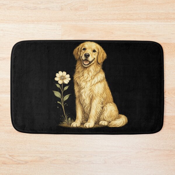 Item preview, Cute Golden Retriever with Daisy Flower, Happy Dog Lover Gift designed and sold by MonaRose_Art.