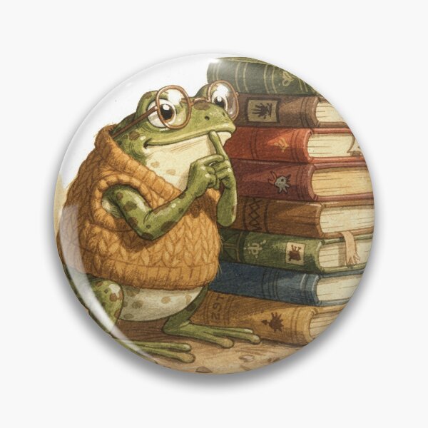 Item preview, Frog Librarian Says Please Be Quiet designed and sold by PictorialWhimsy.