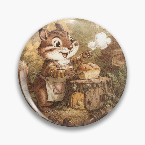 Item preview, Chipmunk Folk Baking Acorn Bread designed and sold by PictorialWhimsy.