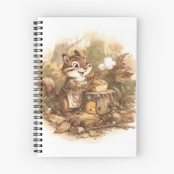 Item preview, Chipmunk Folk Baking Acorn Bread designed and sold by PictorialWhimsy.