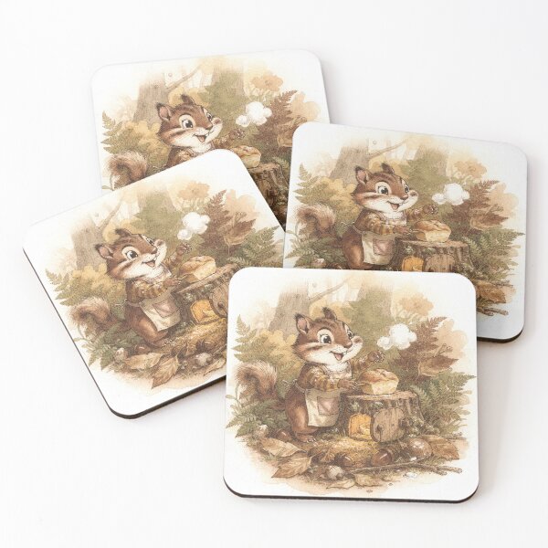 Item preview, Chipmunk Folk Baking Acorn Bread designed and sold by PictorialWhimsy.