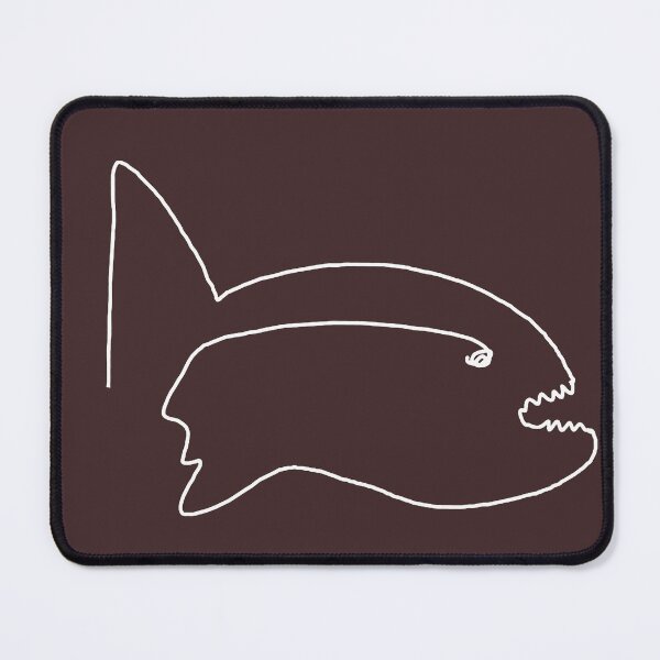 Item preview, Minimalist Piranha Continuous Line Drawing (White Version) designed and sold by urnit.