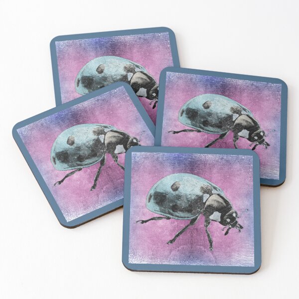 Item preview, Blue Seven Spot Ladybug Beetle Macro Insect Specimen designed and sold by Ghoul Enterprises.