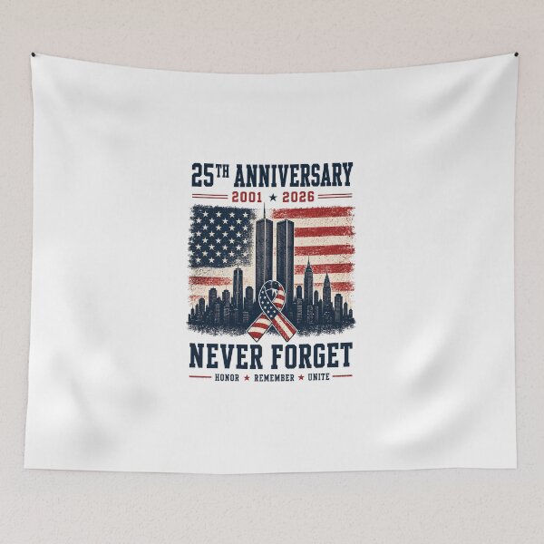 Item preview, 25th Anniversary September 11 2001 Memorial Day USA Flag  designed and sold by Jikkermanccini.