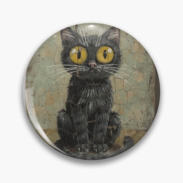 Item preview, Startled Black Cat, Slightly Concerned designed and sold by PictorialWhimsy.