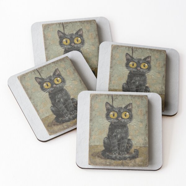 Item preview, Startled Black Cat, Slightly Concerned designed and sold by PictorialWhimsy.