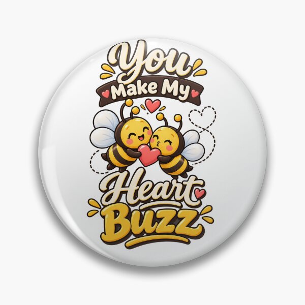 Item preview, You Make My Heart Buzz – Cute Bee Love Pun designed and sold by 50Pxels.