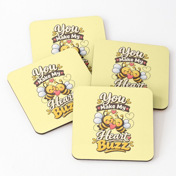 Item preview, You Make My Heart Buzz – Cute Bee Love Pun designed and sold by 50Pxels.