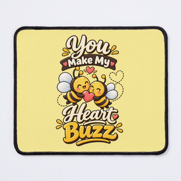Item preview, You Make My Heart Buzz – Cute Bee Love Pun designed and sold by 50Pxels.