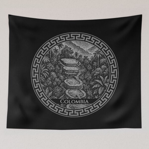 Item preview, Colombia Vintage Woodcut Art designed and sold by Thistle-TShop.