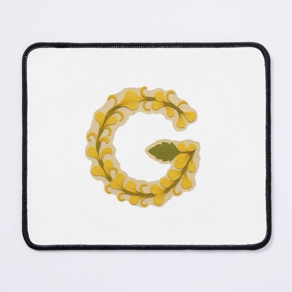 Item preview, Vintage Yellow Floral Letter G designed and sold by ITCHAWAWAA.