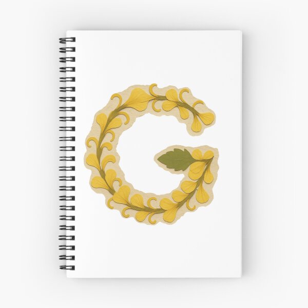 Item preview, Vintage Yellow Floral Letter G designed and sold by ITCHAWAWAA.