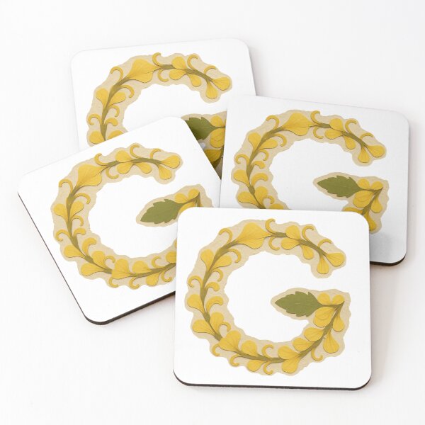Item preview, Vintage Yellow Floral Letter G designed and sold by ITCHAWAWAA.