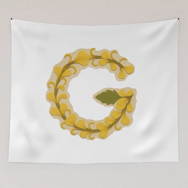 Item preview, Vintage Yellow Floral Letter G designed and sold by ITCHAWAWAA.
