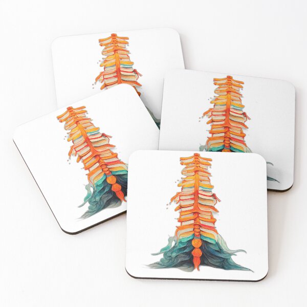 Item preview, Vibrant Abstract Spine - Human Anatomy & Vertebral Column Wall Art designed and sold by avivly.