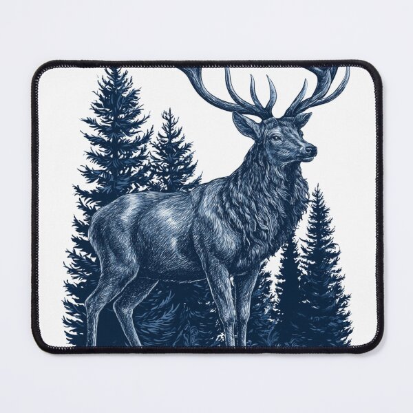 Item preview, Mystical Forest Stag Antlers Line Art designed and sold by TrendyGalaxy.