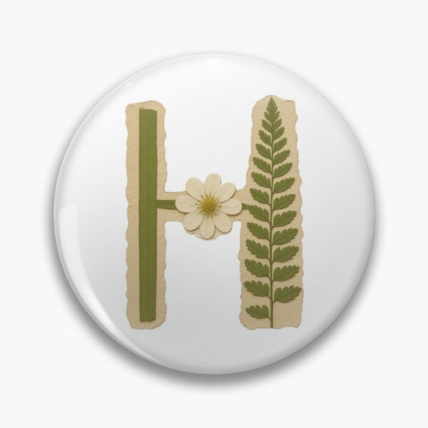 Item preview, Vintage Botanical Fern Leaf Letter H designed and sold by ITCHAWAWAA.