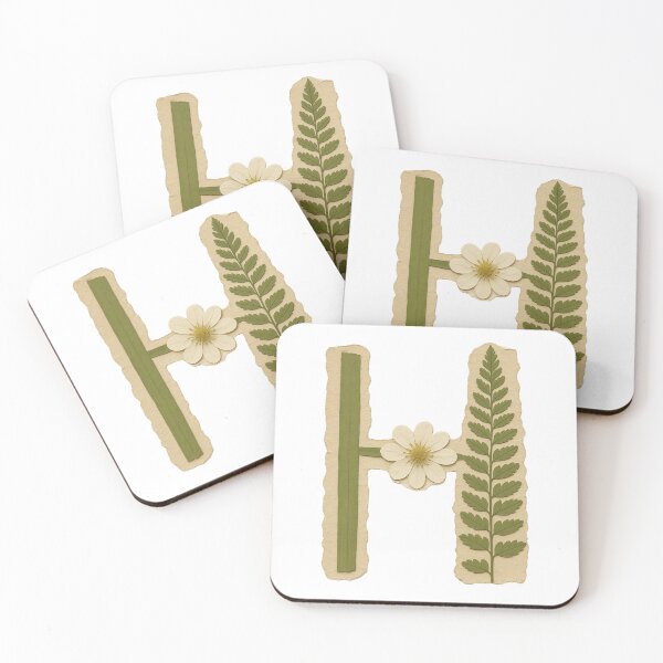 Item preview, Vintage Botanical Fern Leaf Letter H designed and sold by ITCHAWAWAA.