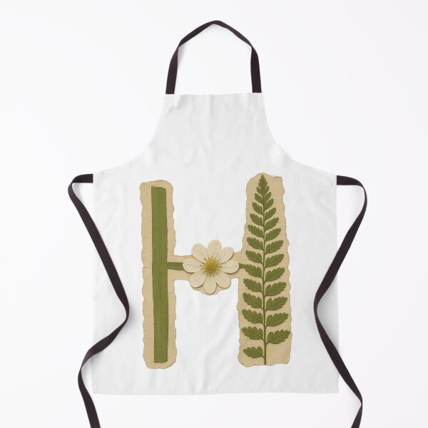 Item preview, Vintage Botanical Fern Leaf Letter H designed and sold by ITCHAWAWAA.