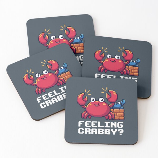 Item preview, Crabby Pixel Crab - Funny Gamer Gaming Humor designed and sold by SplashTastic.