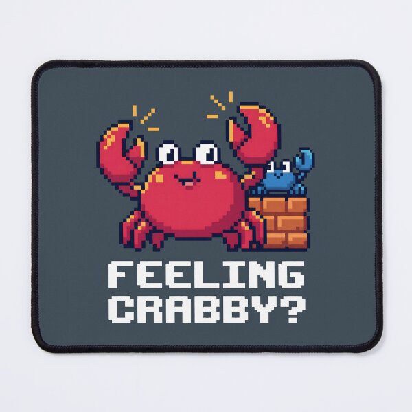 Item preview, Crabby Pixel Crab - Funny Gamer Gaming Humor designed and sold by SplashTastic.