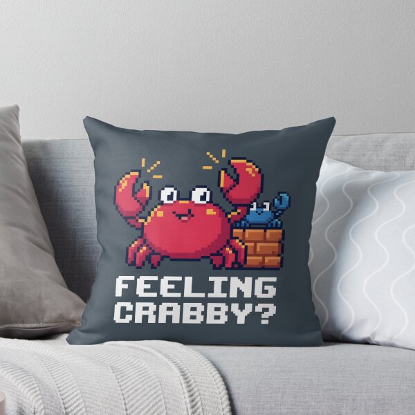 Item preview, Crabby Pixel Crab - Funny Gamer Gaming Humor designed and sold by SplashTastic.