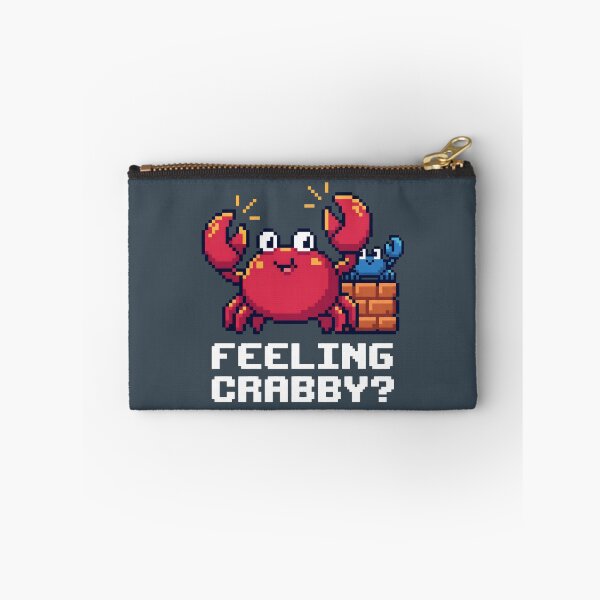 Item preview, Crabby Pixel Crab - Funny Gamer Gaming Humor designed and sold by SplashTastic.