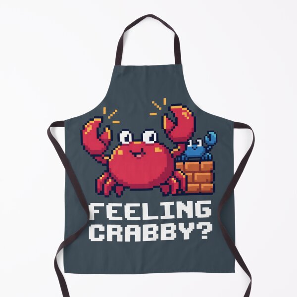 Item preview, Crabby Pixel Crab - Funny Gamer Gaming Humor designed and sold by SplashTastic.