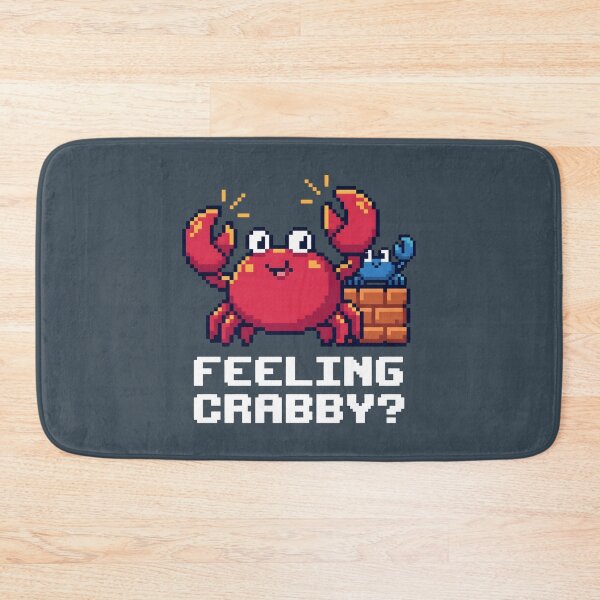 Item preview, Crabby Pixel Crab - Funny Gamer Gaming Humor designed and sold by SplashTastic.