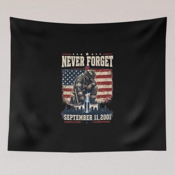 Item preview, Never Forget September 11 2001 Memorial Day USA Flag designed and sold by Jikkermanccini.