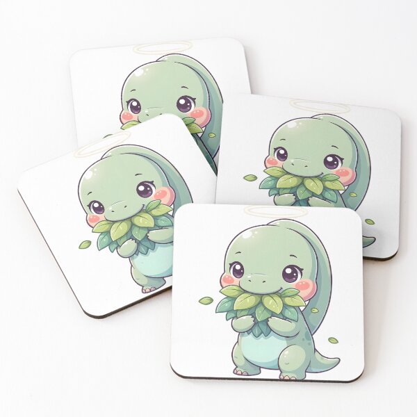Item preview, Cute Kawaii Parasaurolophus Dinosaur Sticker designed and sold by ChibiPCStudio.