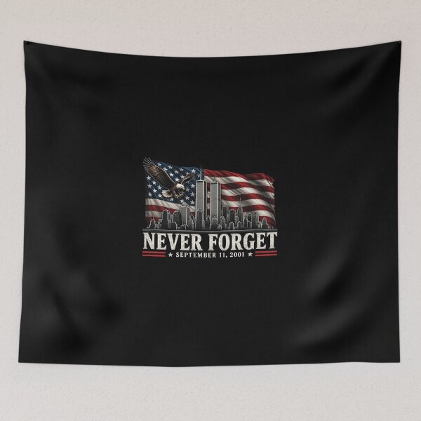 Item preview, Never Forget September 11 2001 Memorial Day American Flag designed and sold by Jikkermanccini.