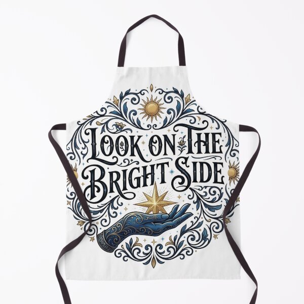 Item preview, Look On The Bright Side Inspirational Typography Art designed and sold by NuYaArt.