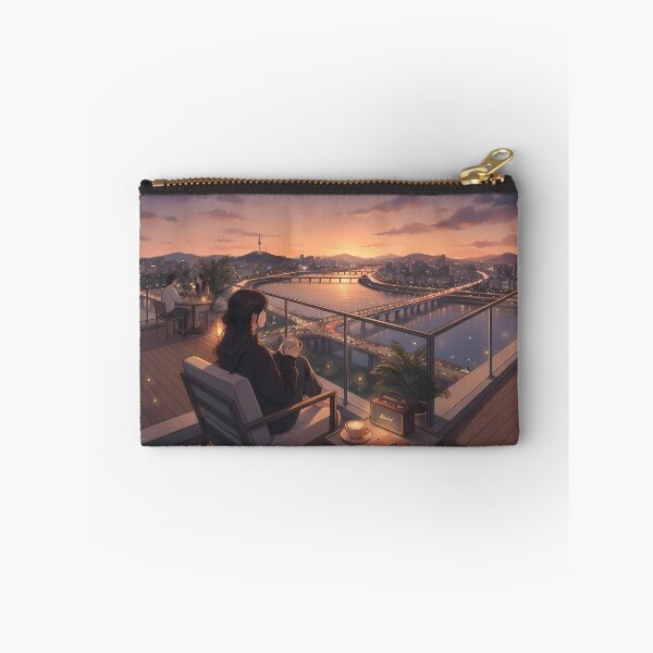 Item preview, Golden Hour in Seoul: Han River View Sunset Lounge & Retro Vibes designed and sold by SOOstudio73.
