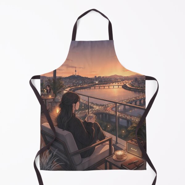 Item preview, Golden Hour in Seoul: Han River View Sunset Lounge & Retro Vibes designed and sold by SOOstudio73.